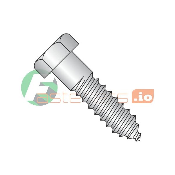 Newport Fasteners Lag Screw, 5/16 in, 2 in, 18-8 Stainless Steel, Hex 100 PK 615512 - main